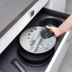 Крышка для посуды Tefal Ingenio, 20-28см, нержавіюча сталь, пластик Фото 5