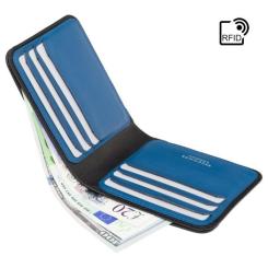 Кошелек Visconti VSL35 Trim c RFID Black-Cobalt Фото 4