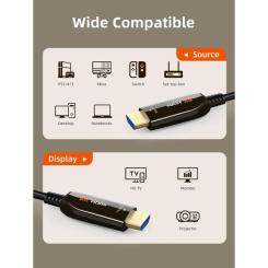 Кабель мультимедийный Cabletime HDMI M to HDMI M 30.0m V2.1 AOC Фото 1