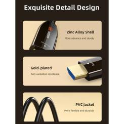 Кабель мультимедийный Cabletime HDMI M to HDMI M 30.0m V2.1 AOC Фото 4