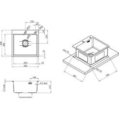 Мойка кухонная Kroner KD5050HM Фото 8