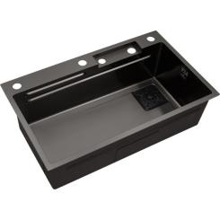 Мойка кухонная Kroner SchwarzeSET7545HM Фото 2