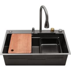 Мойка кухонная Kroner SchwarzeSET7545HM Фото 6