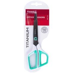 Ножницы Axent Titanium 21 см, бело-бирюзовые Фото 1