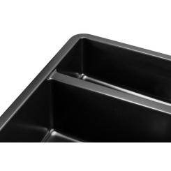 Мойка кухонная GRANADO Under top DOUBLE black shine Фото 3