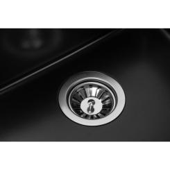 Мойка кухонная GRANADO Under top DOUBLE black shine Фото 4