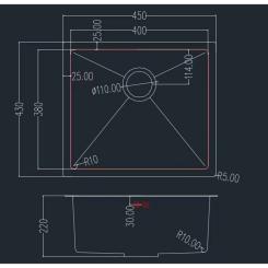 Мойка кухонная GRANADO Under top STEEL S304 Фото 6