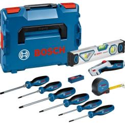 Набор инструментов Bosch 19 шт, рулетка 5м, рівень 25см Фото