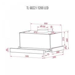 Вытяжка кухонная Perfelli TL 6822 I 1200 LED Фото 11
