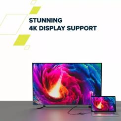 Концентратор Canyon hub DS-4 3in1 USB-C Grey Фото 5