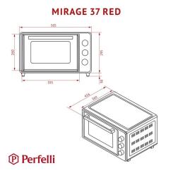 Электропечь Perfelli MIRAGE 37 RED Фото 11