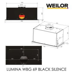 Вытяжка кухонная Weilor LUMINA WBG 69 BLACK SILENCE Фото 11