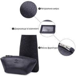 Косметичка Grande Pelle Кожаная Черная Фото 3