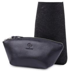 Косметичка Grande Pelle Кожаная Черная Фото 5