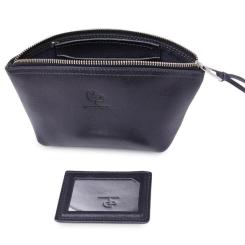 Косметичка Grande Pelle Кожаная Черная Фото 7