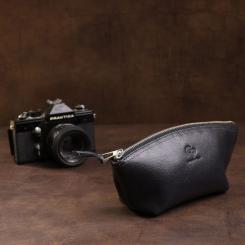 Косметичка Grande Pelle Кожаная Черная Фото 8