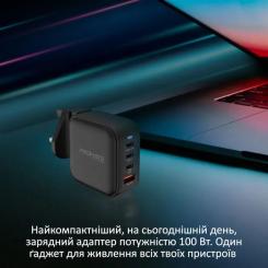 Зарядное устройство Promate 100W 3xUSB-C + USB-A Фото 2