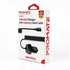 Зарядное устройство Promate 17W USB + Lightning Фото 1