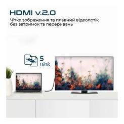 Кабель мультимедийный Promate USB-C to HDMI M 1.5m grey Фото 3
