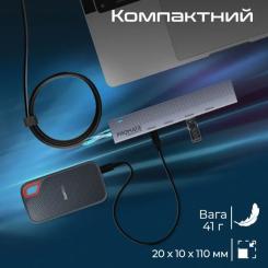 Концентратор Promate USB Hub 4 ports litehub-pro Фото 5