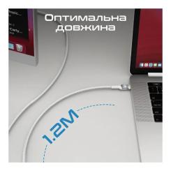 Дата кабель Promate USB-C to USB-C 1.2m Фото 6
