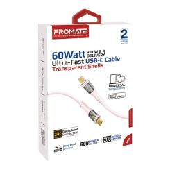 Дата кабель Promate USB-C to USB-C 2.0m Фото 1