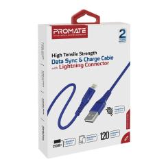 Дата кабель Promate USB 2.0 AM to Lightning 1.2m blue Фото 1