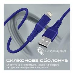 Дата кабель Promate USB 2.0 AM to Lightning 1.2m blue Фото 6
