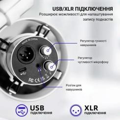 Микрофон Fifine T688W USB/XLR White Фото 7