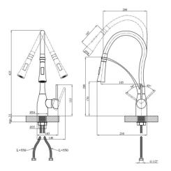 Смеситель Kroner Ersel-GRP03393BLK Фото 8