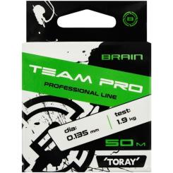 Леска Brain Team Pro 50m (clear) 0.135mm 1.9kg Фото 1