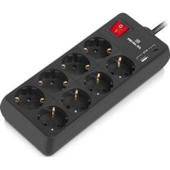 Сетевой фильтр питания REAL-EL RS-PROTECT 805 3m, black Фото 3