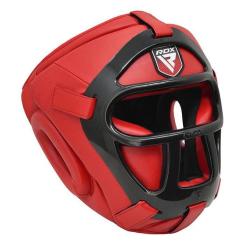 Боксерский шлем RDX T1 Grill Full Red L Фото 4