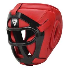 Боксерский шлем RDX T1 Grill Full Red L Фото 7