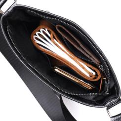 Сумка Shvigel Кожаная через плечо Черная Фото 4