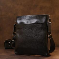 Сумка Shvigel Кожаная через плечо Черная Фото 6