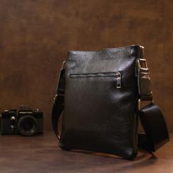 Сумка Shvigel Кожаная через плечо Черная Фото 7