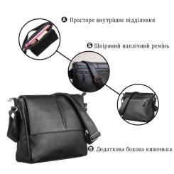 Сумка Shvigel Кожаная Черная Фото 3