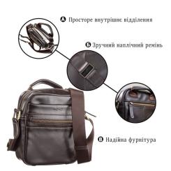 Сумка Shvigel Шкіряна Коричнева Фото 3