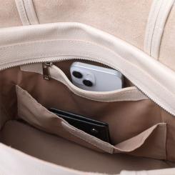 Сумка Shvigel Шоппер из натуральной кожи Бежевая Фото 7