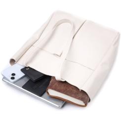 Сумка Shvigel Шоппер из натуральной кожи Бежевая Фото 8