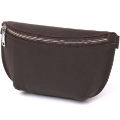 Сумка Shvigel Кожаная матовая бананка Коричневая Фото