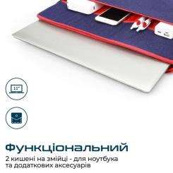 Чехол для ноутбука Promate 11" Portfolio-S Blue Фото 5