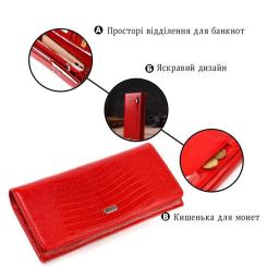 Кошелек Canpellini Из натуральной кожи Красный Фото 3