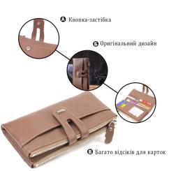 Кошелек Canpellini Из натуральной кожи Бежевый Фото 3