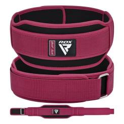 Атлетический пояс RDX RX5 Double Belt неопреновий Pink S Фото 7