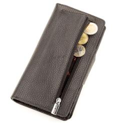 Кошелек Karya Кожаный Черный Фото 4