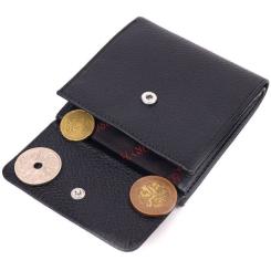 Портмоне Karya Из натуральной кожи Черное Фото 7