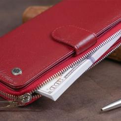 Кошелек ST Leather Из кожи женский Бордовый Фото 9