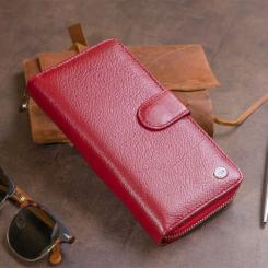 Кошелек ST Leather Из кожи женский Бордовый Фото 10